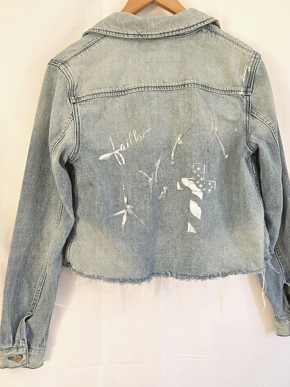 7 For All Mankind Light Blue Denim Jacket - Picture 9 of 15